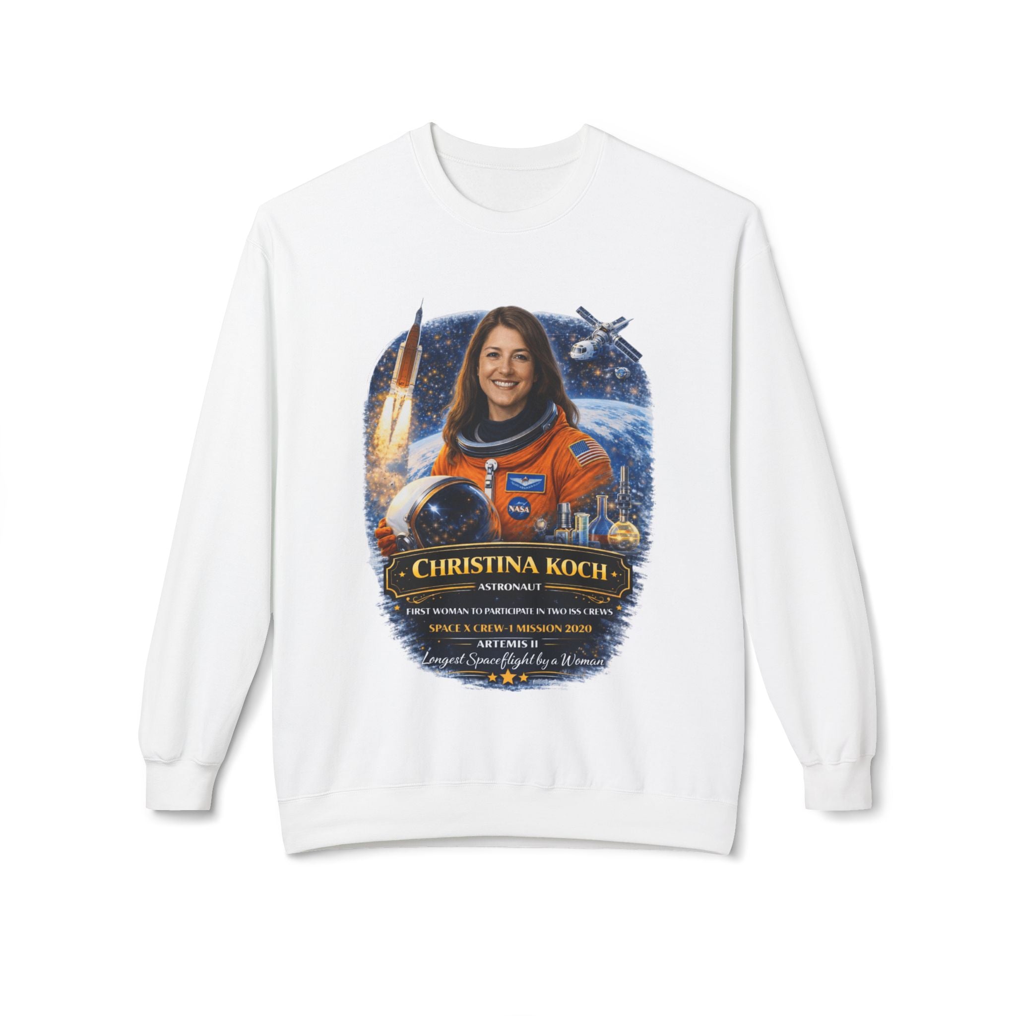 Christina Koch Astronaut Sweatshirt Scientist Tribute Pullover