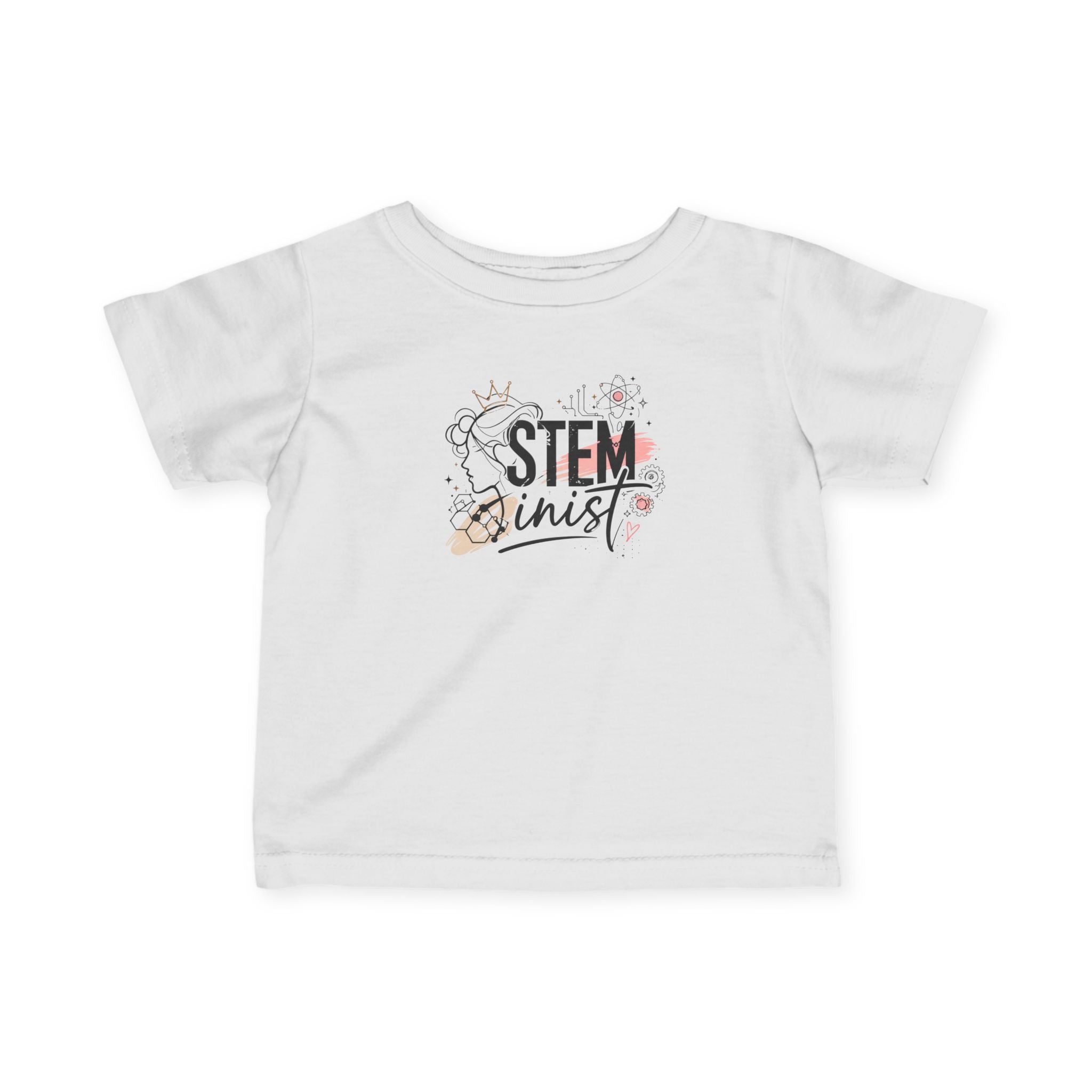 Infant Tee - 'STEMinist' Cute Science Baby Shirt, STEM Advocate Newborn Gift
