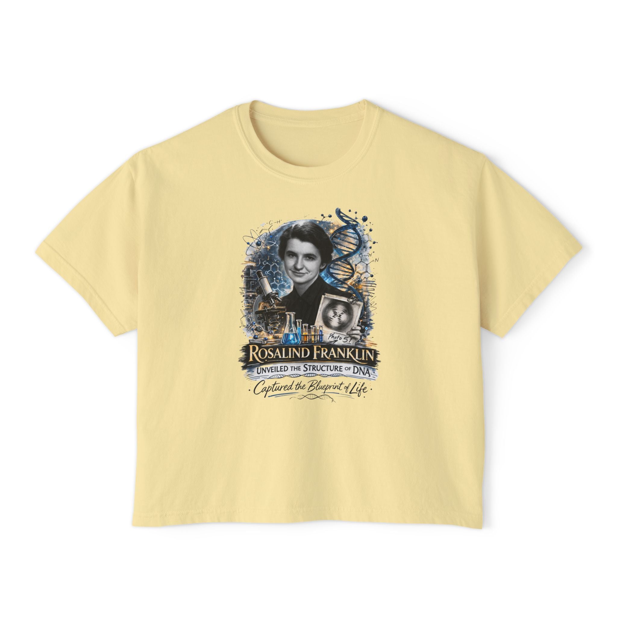 Rosalind Franklin Physical Chemist Tribute Boxy Graphic Tee