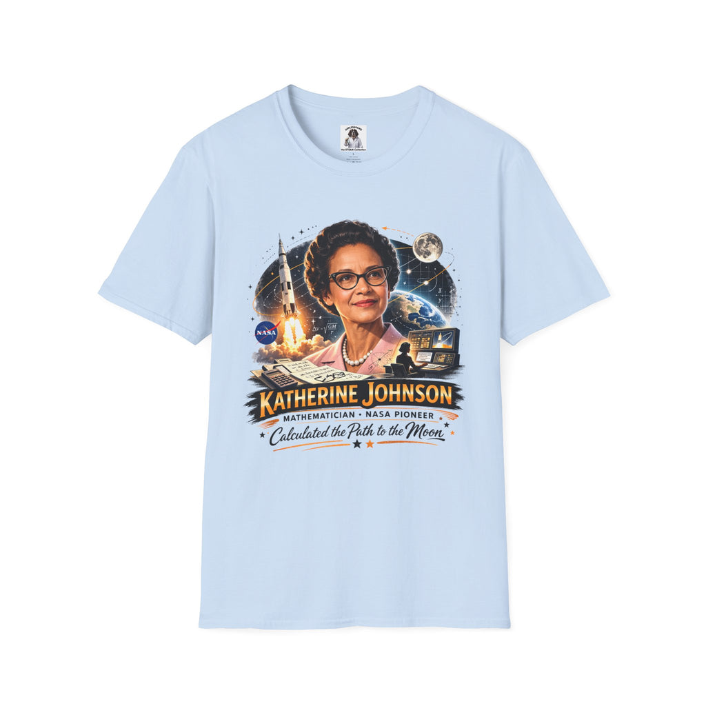 Katherine Johnson Tribute T-Shirt — Celebrating ‘Calculated the Path to the Moon’ NASA Math Pioneer
