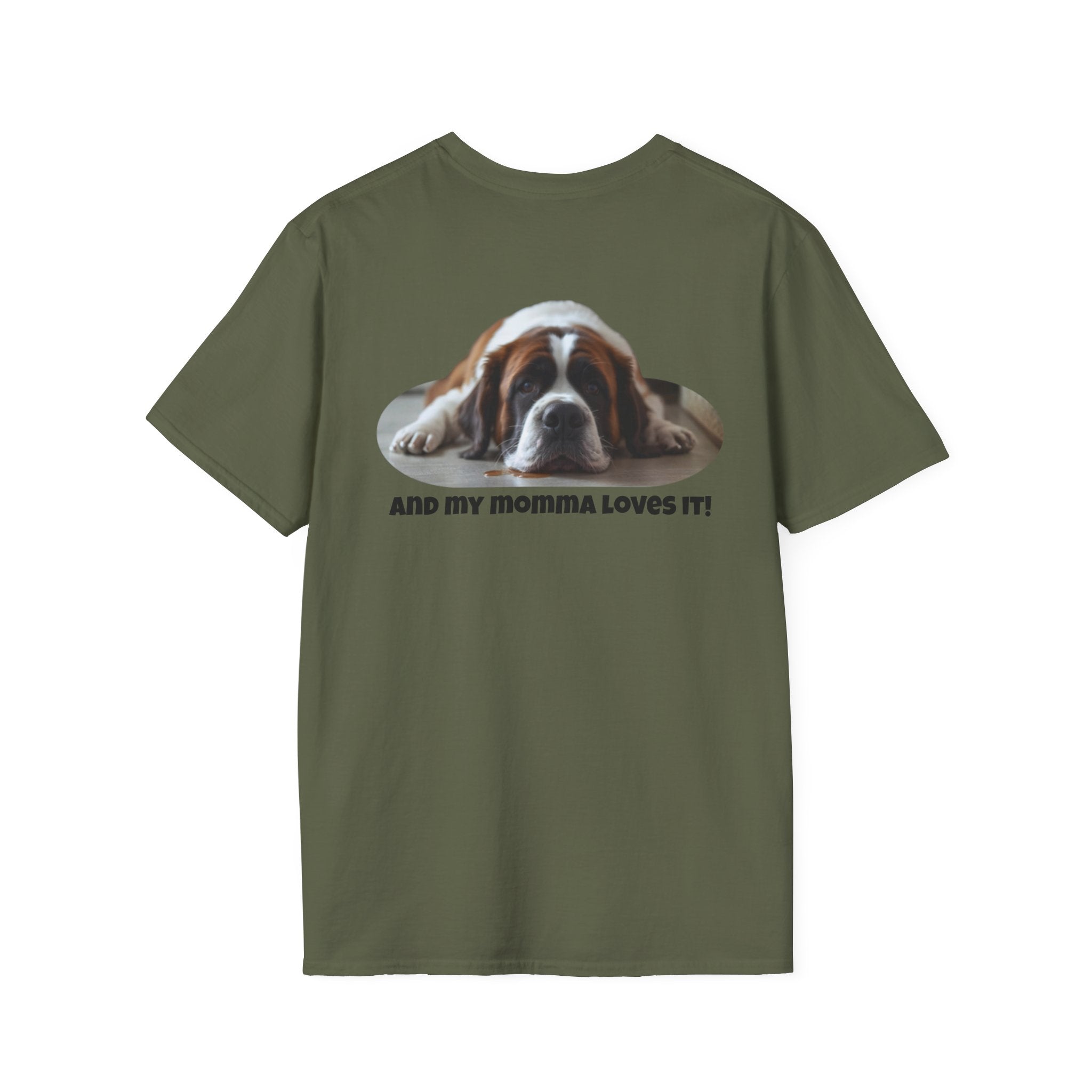 Saint Bernard This Is My Happy Face T-Shirt | Dog Mom Tee