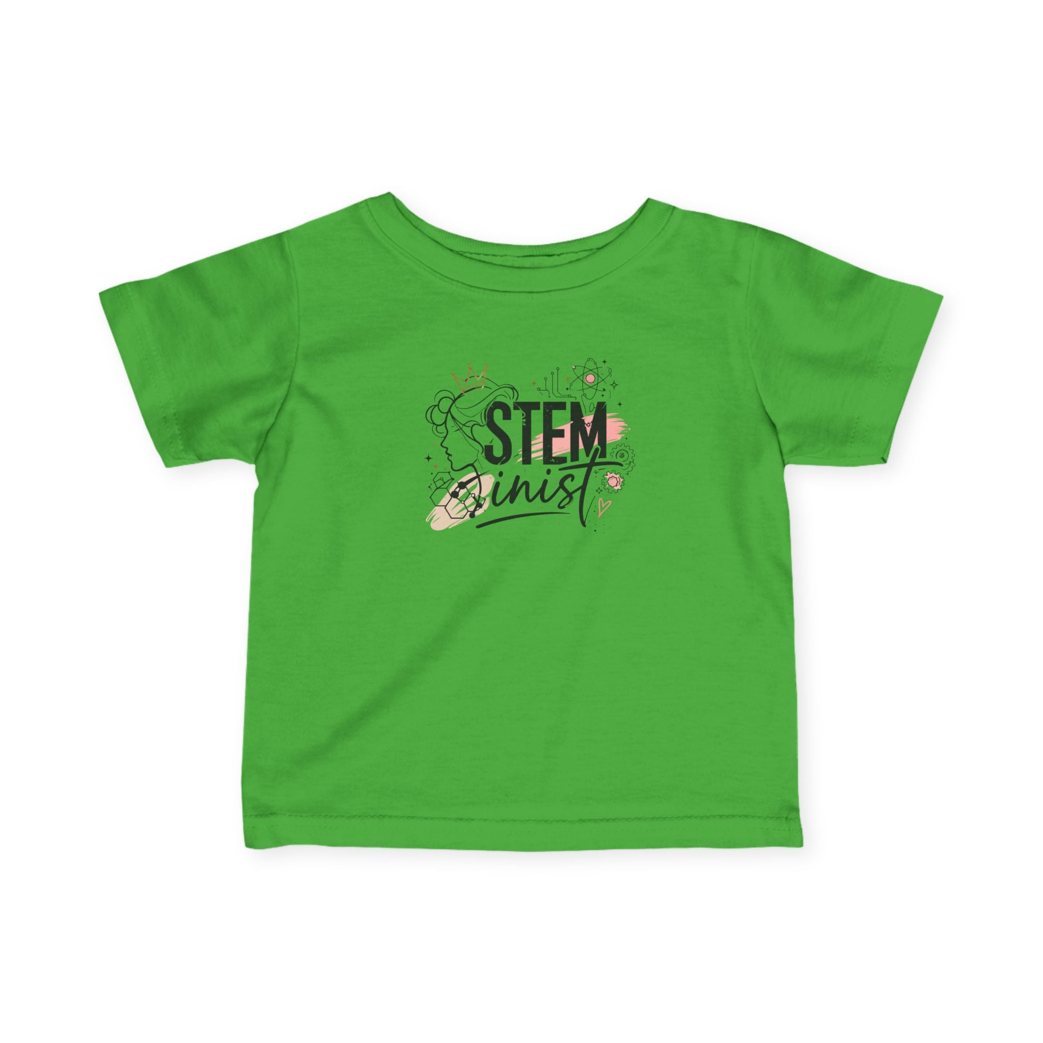 Infant Tee - 'STEMinist' Cute Science Baby Shirt, STEM Advocate Newborn Gift