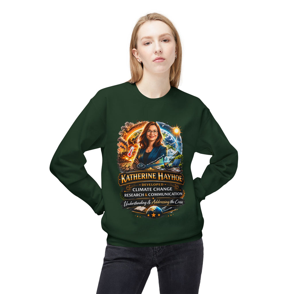 Katherine Hayhoe Climate Scientist Crewneck Sweatshirt Scientist Tribute Pullover