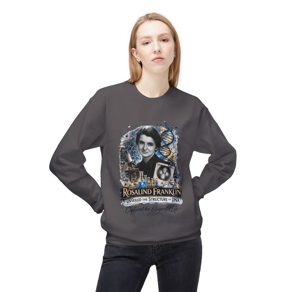Rosalind Franklin Chemist Crewneck Sweatshirt Scientist Tribute Pullover
