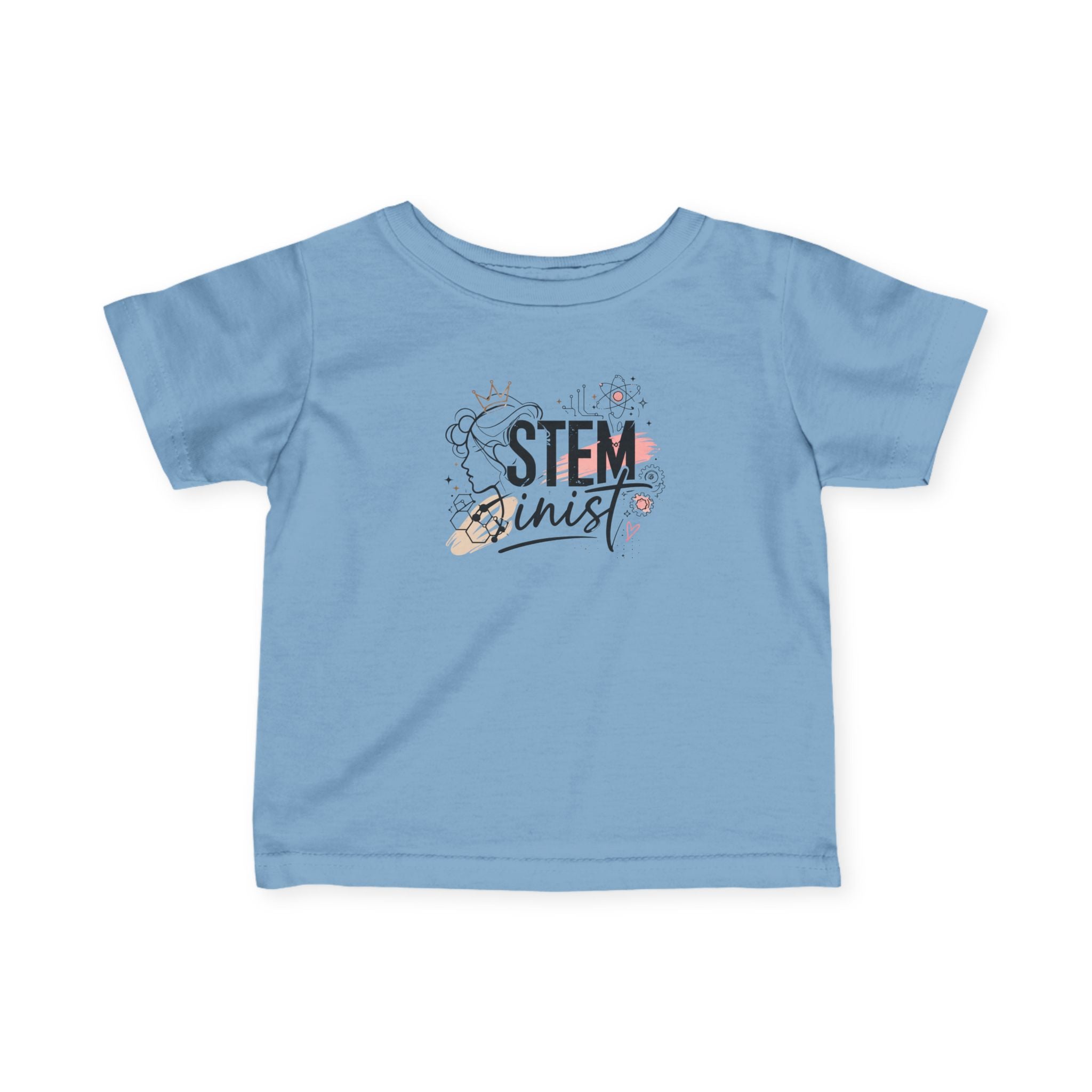 Infant Tee - 'STEMinist' Cute Science Baby Shirt, STEM Advocate Newborn Gift