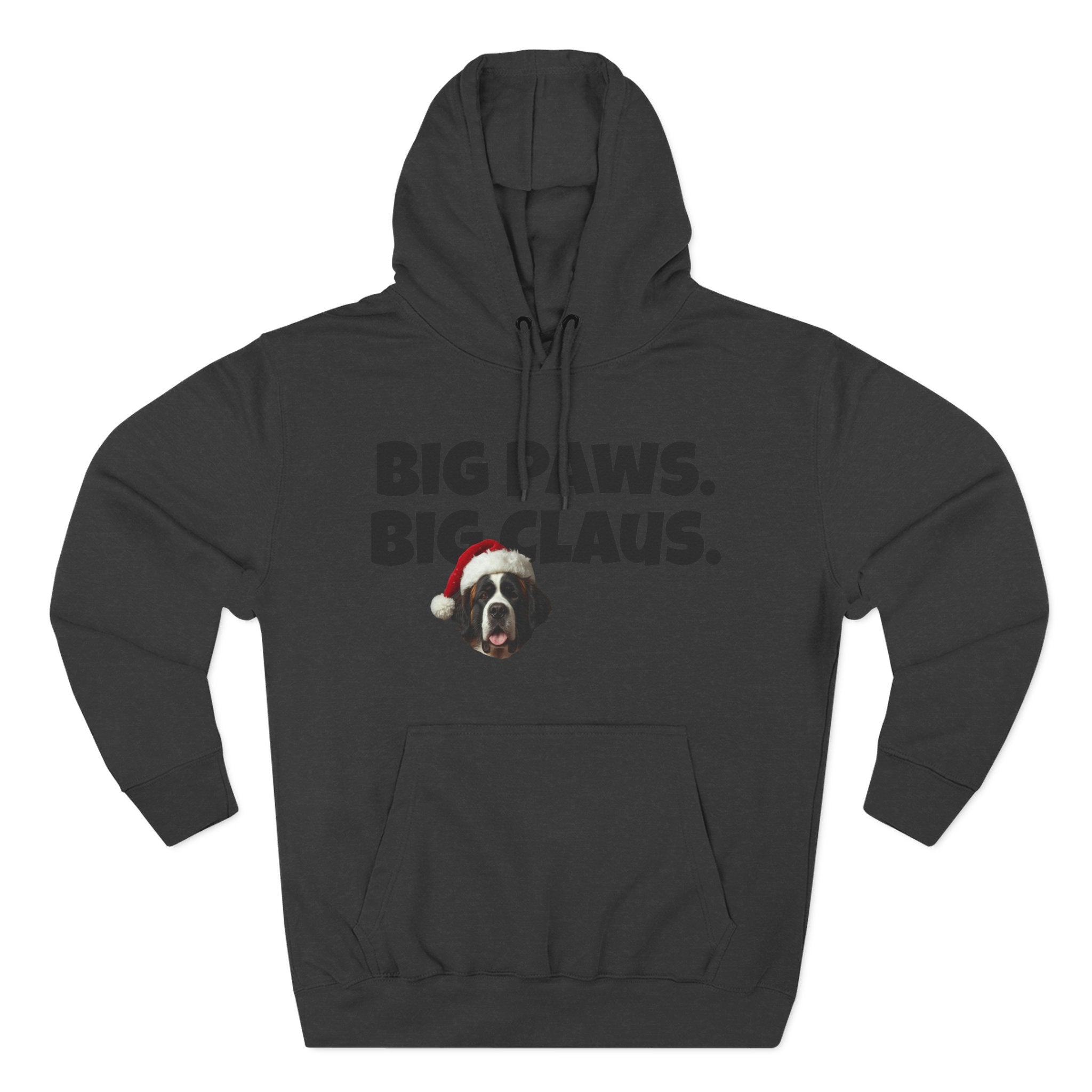 Big Paws, Big Claus St. Bernard Christmas Hoodie