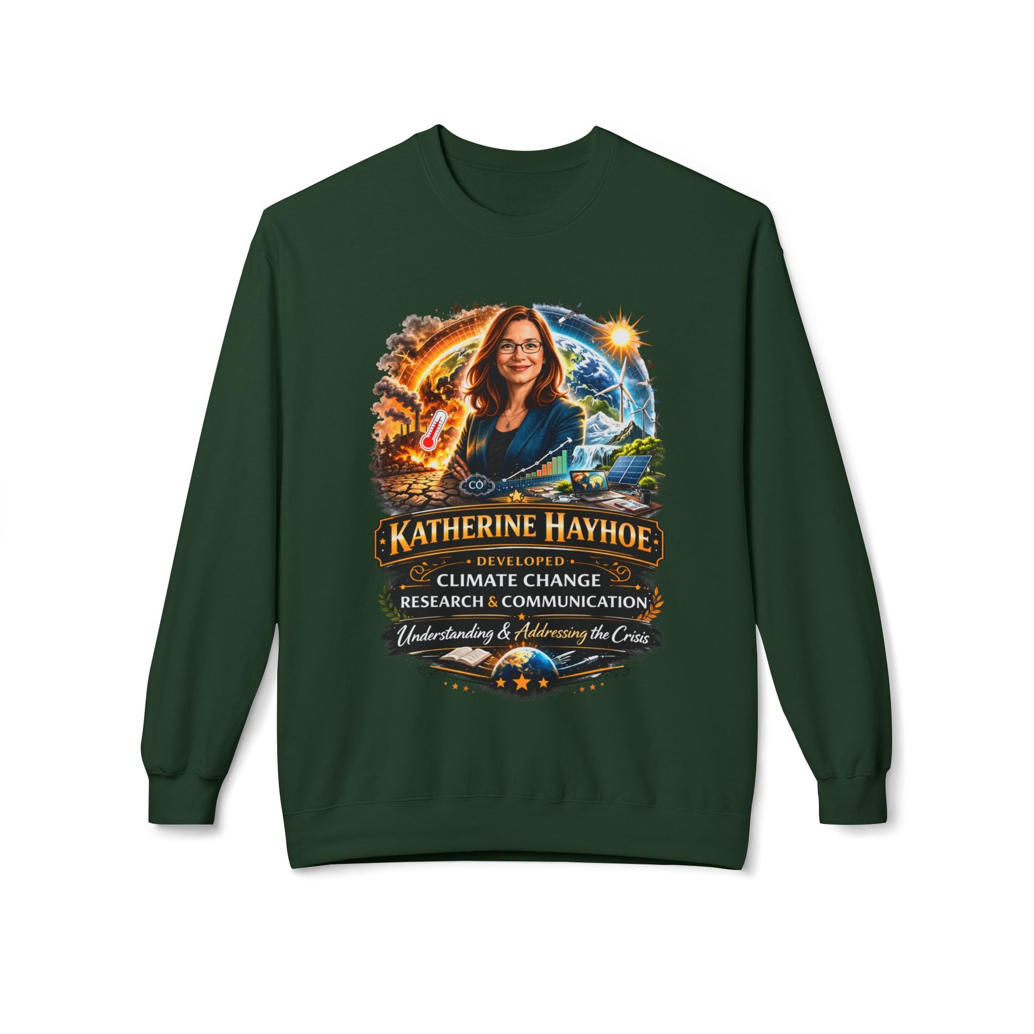 Katherine Hayhoe Climate Scientist Crewneck Sweatshirt Scientist Tribute Pullover