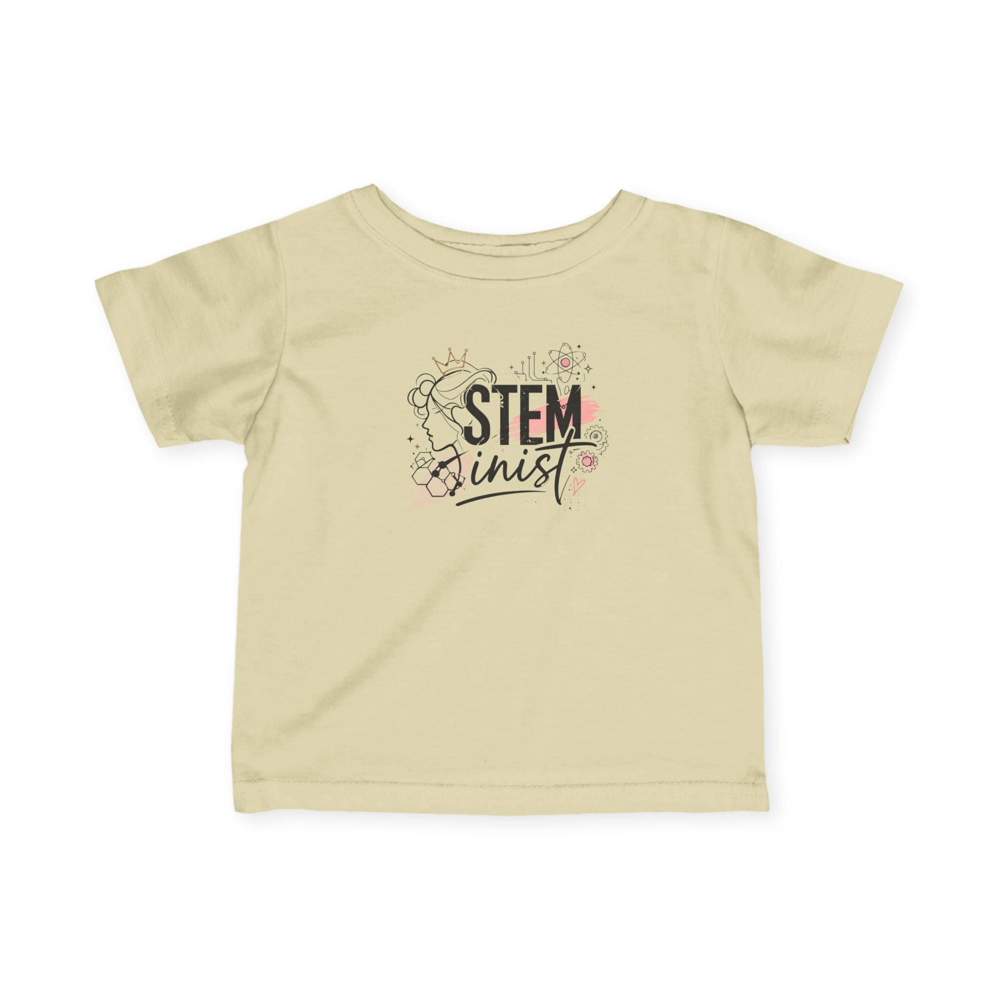 Infant Tee - 'STEMinist' Cute Science Baby Shirt, STEM Advocate Newborn Gift