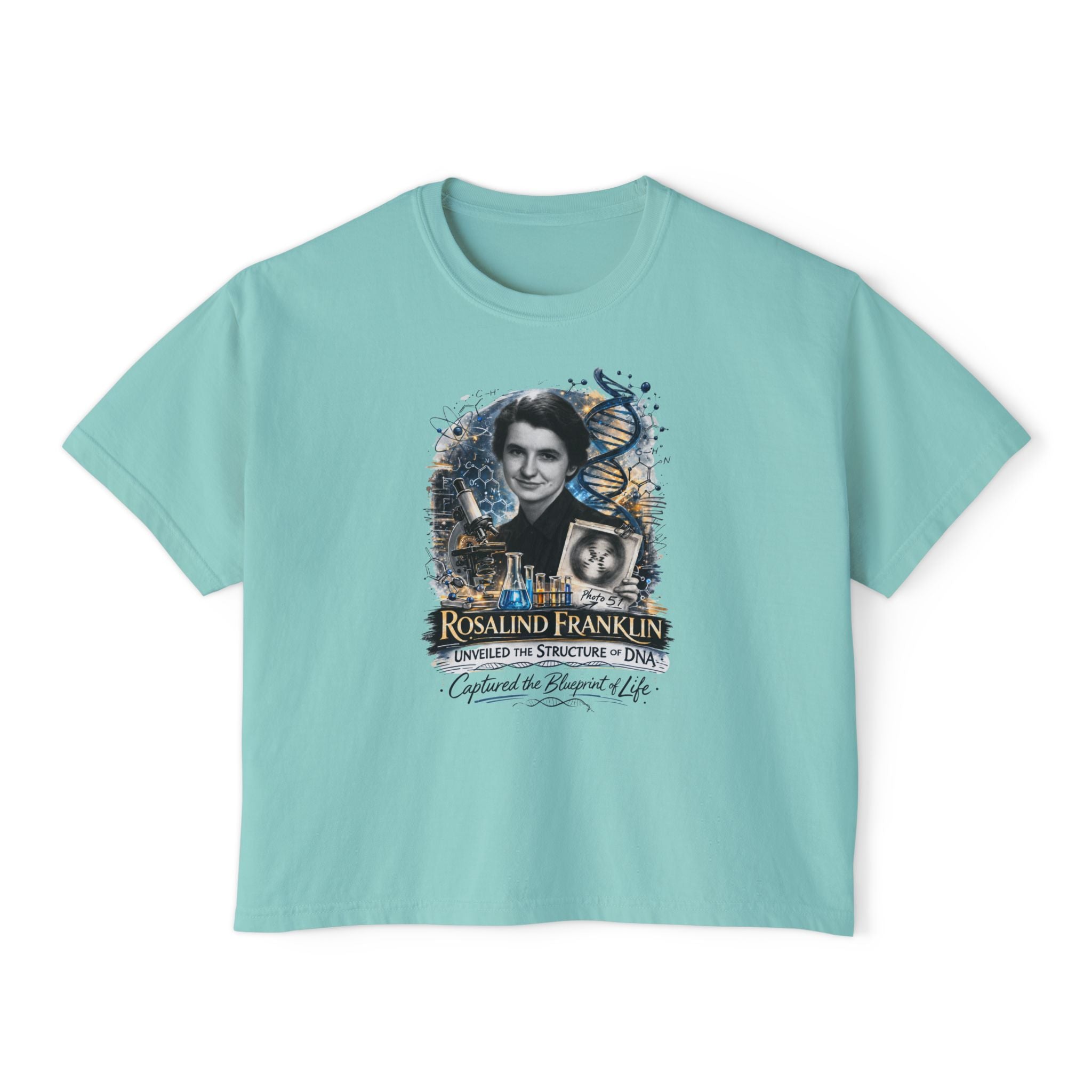 Rosalind Franklin Physical Chemist Tribute Boxy Graphic Tee