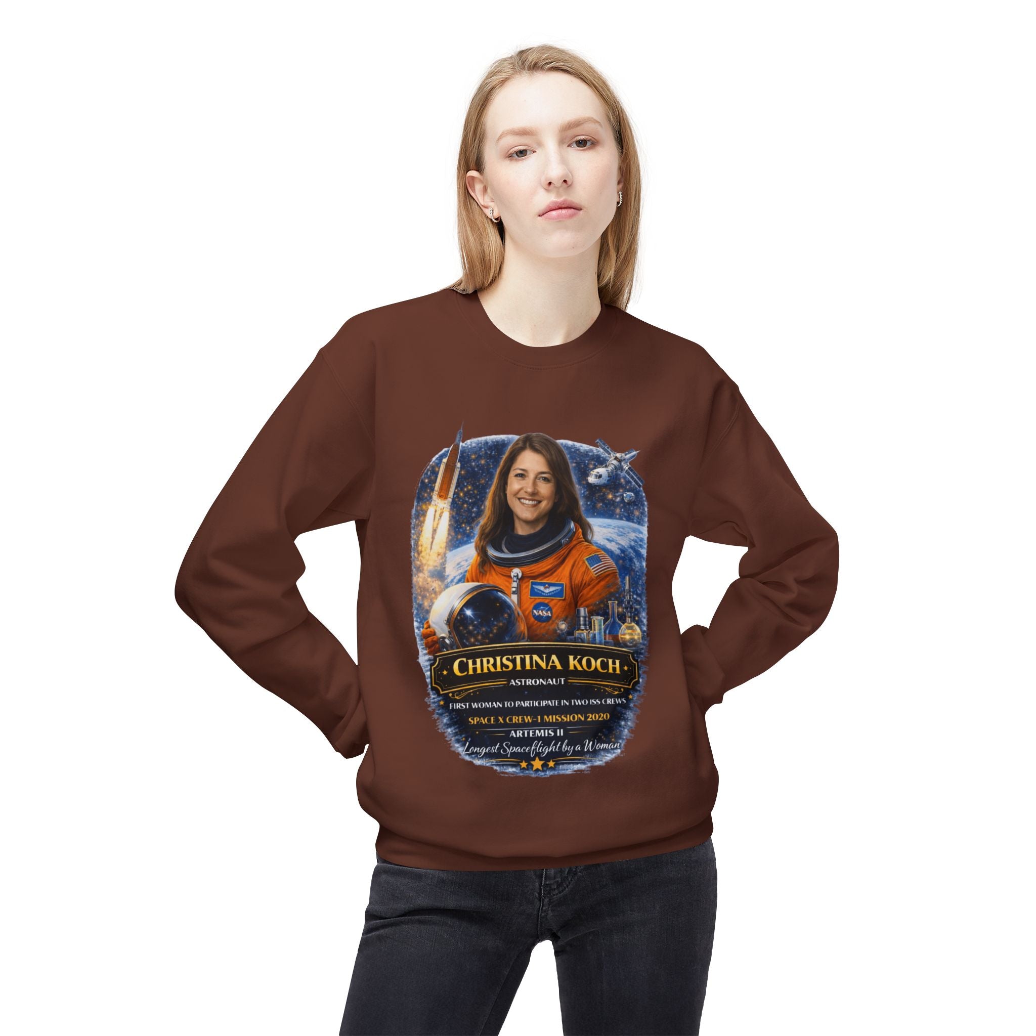 Christina Koch Astronaut Sweatshirt Scientist Tribute Pullover