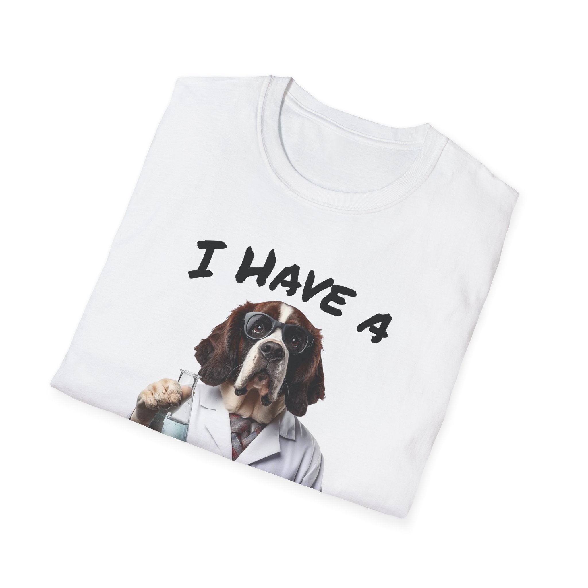 Dog Scientist "I Have a Hypawthesis" T-Shirt-St. Bernard