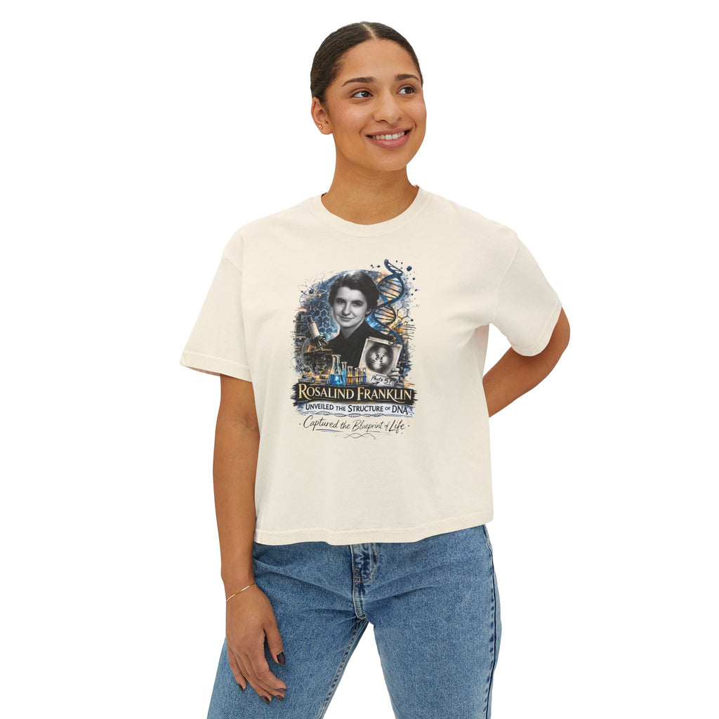 Rosalind Franklin Physical Chemist Tribute Boxy Graphic Tee