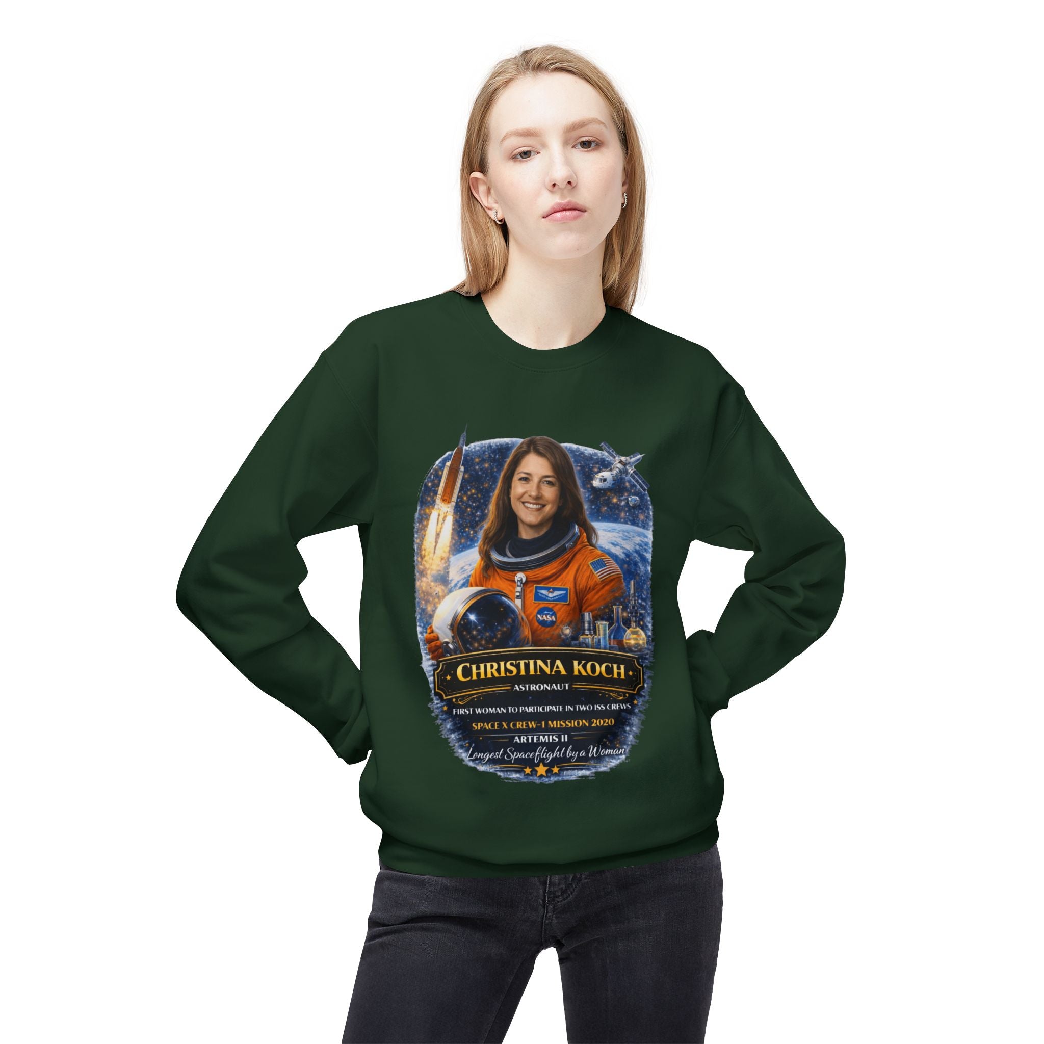 Christina Koch Astronaut Sweatshirt Scientist Tribute Pullover