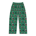 Saint Bernard Pajama Pants — Green Paw Pattern Women's Sleepwear