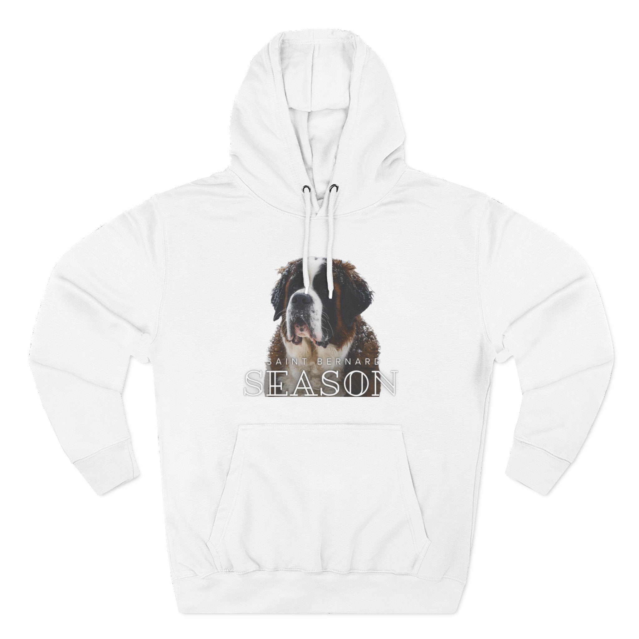 St. Bernard 'Season' Hoodie — Cozy Dog Portrait Fleece Hoodie