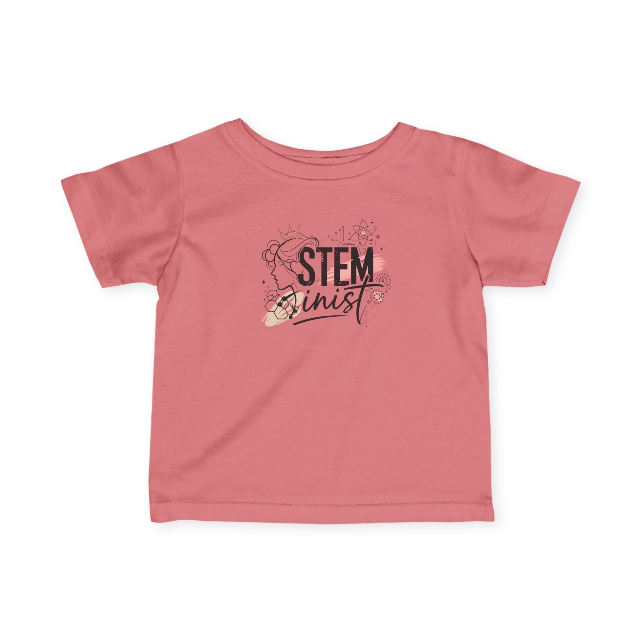 Infant Tee - 'STEMinist' Cute Science Baby Shirt, STEM Advocate Newborn Gift