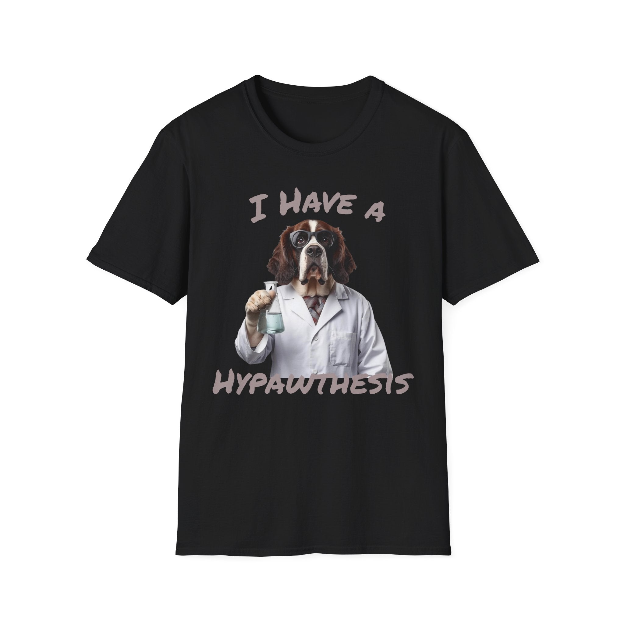 Dog Scientist "I Have a Hypawthesis" T-Shirt-St. Bernard