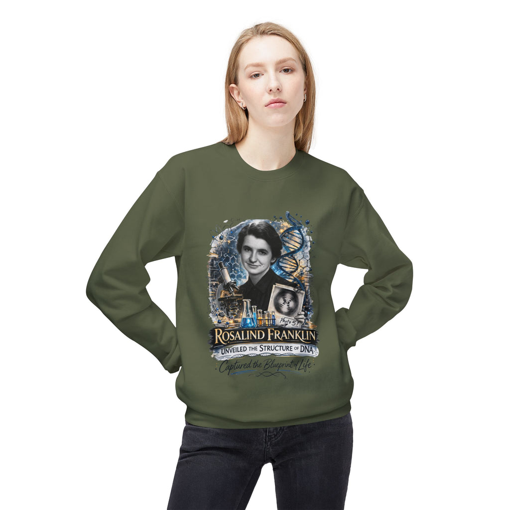 Rosalind Franklin Chemist Crewneck Sweatshirt Scientist Tribute Pullover