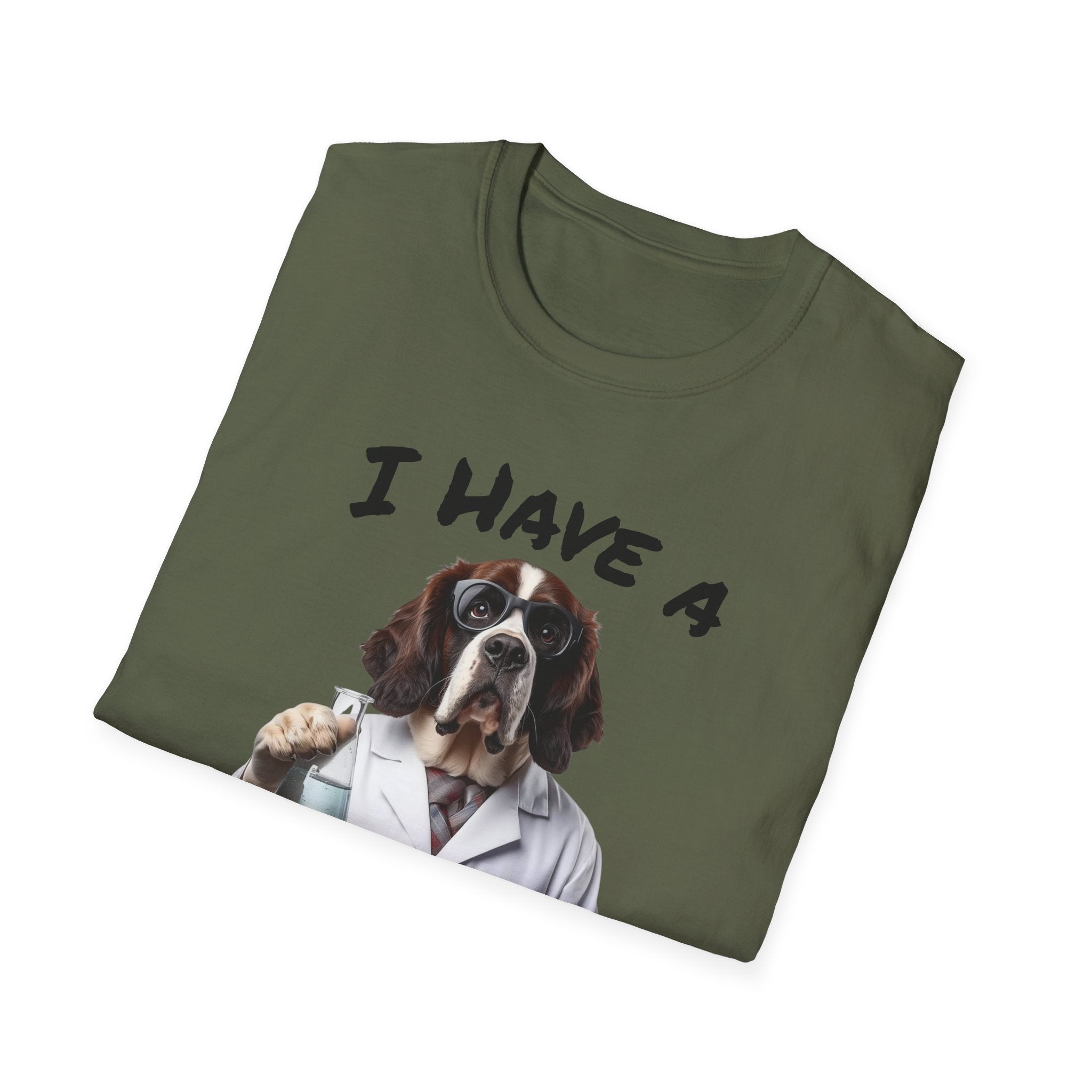Dog Scientist "I Have a Hypawthesis" T-Shirt-St. Bernard