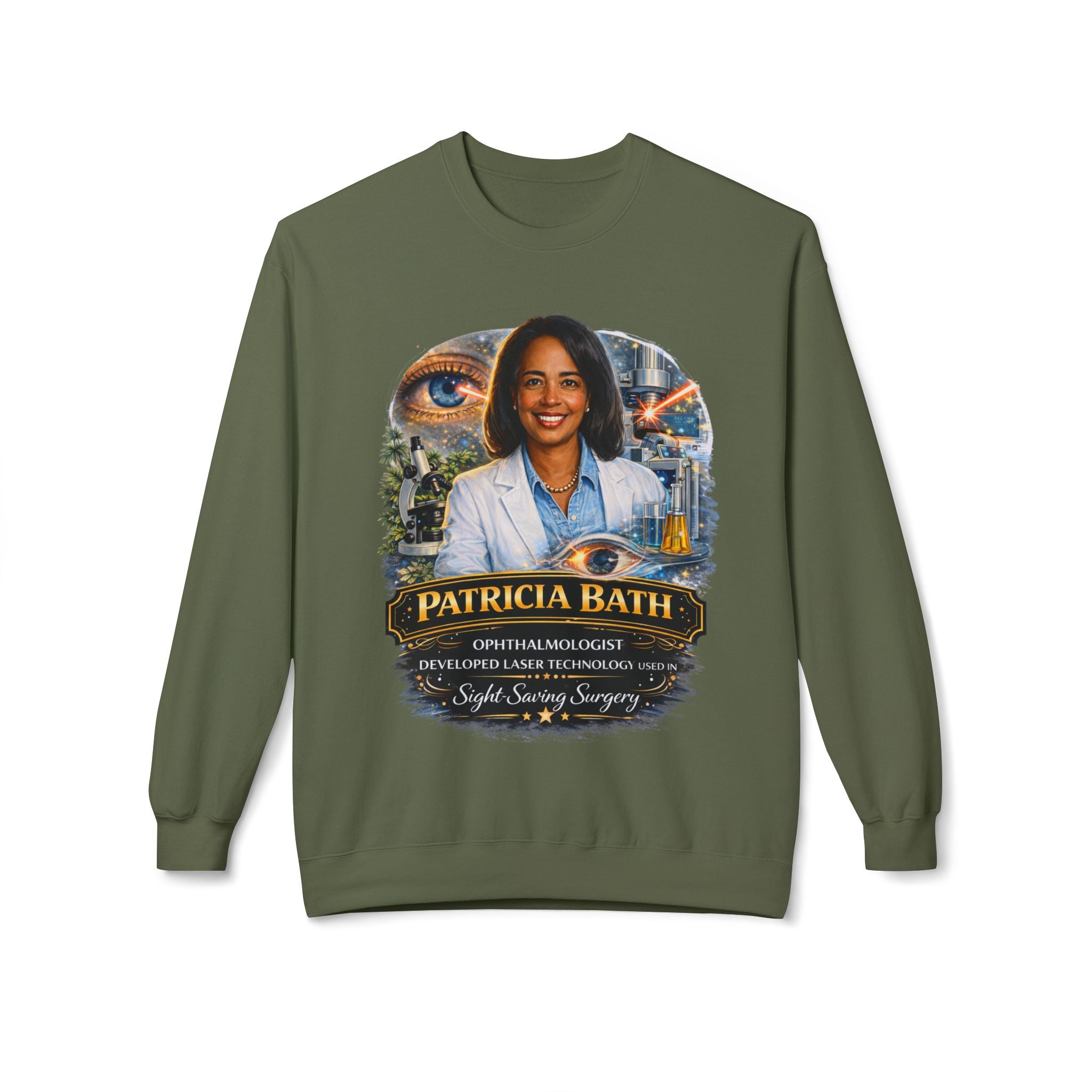 Patricia Bath Ophthalmologist Tribute Crewneck Sweatshirt