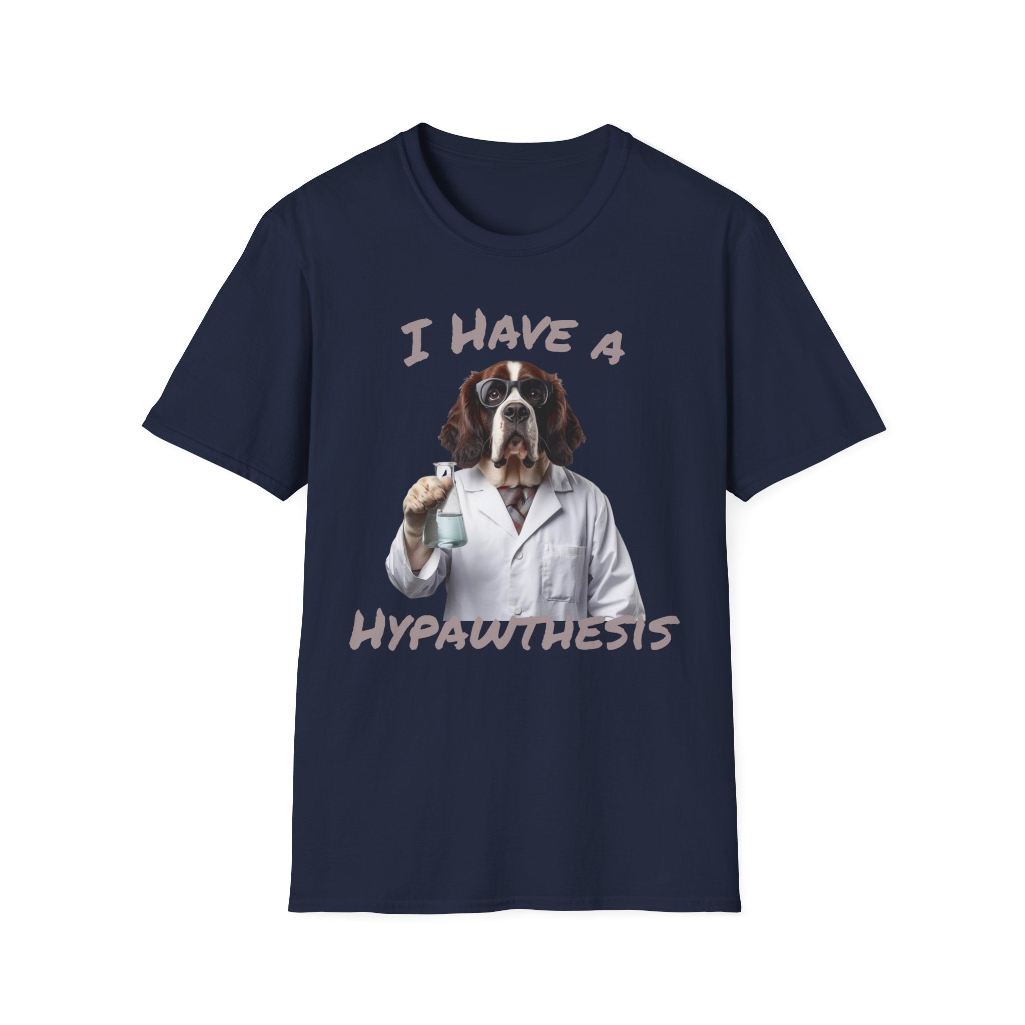 Dog Scientist "I Have a Hypawthesis" T-Shirt-St. Bernard