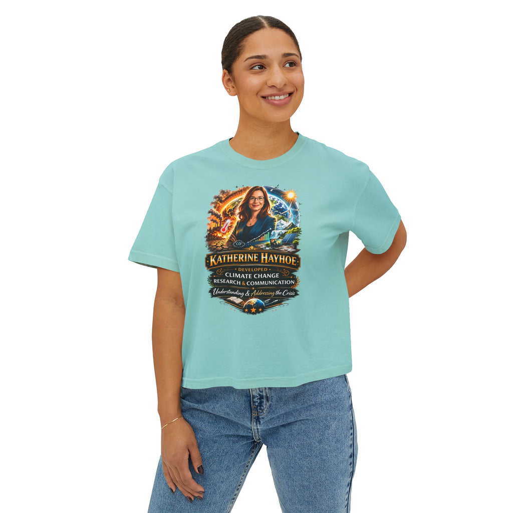 Katherine Hayhoe Climate Change Research - Boxy Graphic Shirt