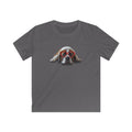 Kids Tee — Cute Saint Bernard dog with Red Heart Sunglasses
