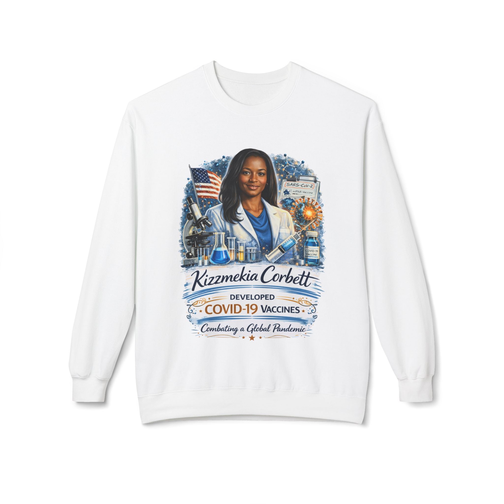 Kizzmekia Corbett Immunologist Tribute Crewneck Sweatshirt