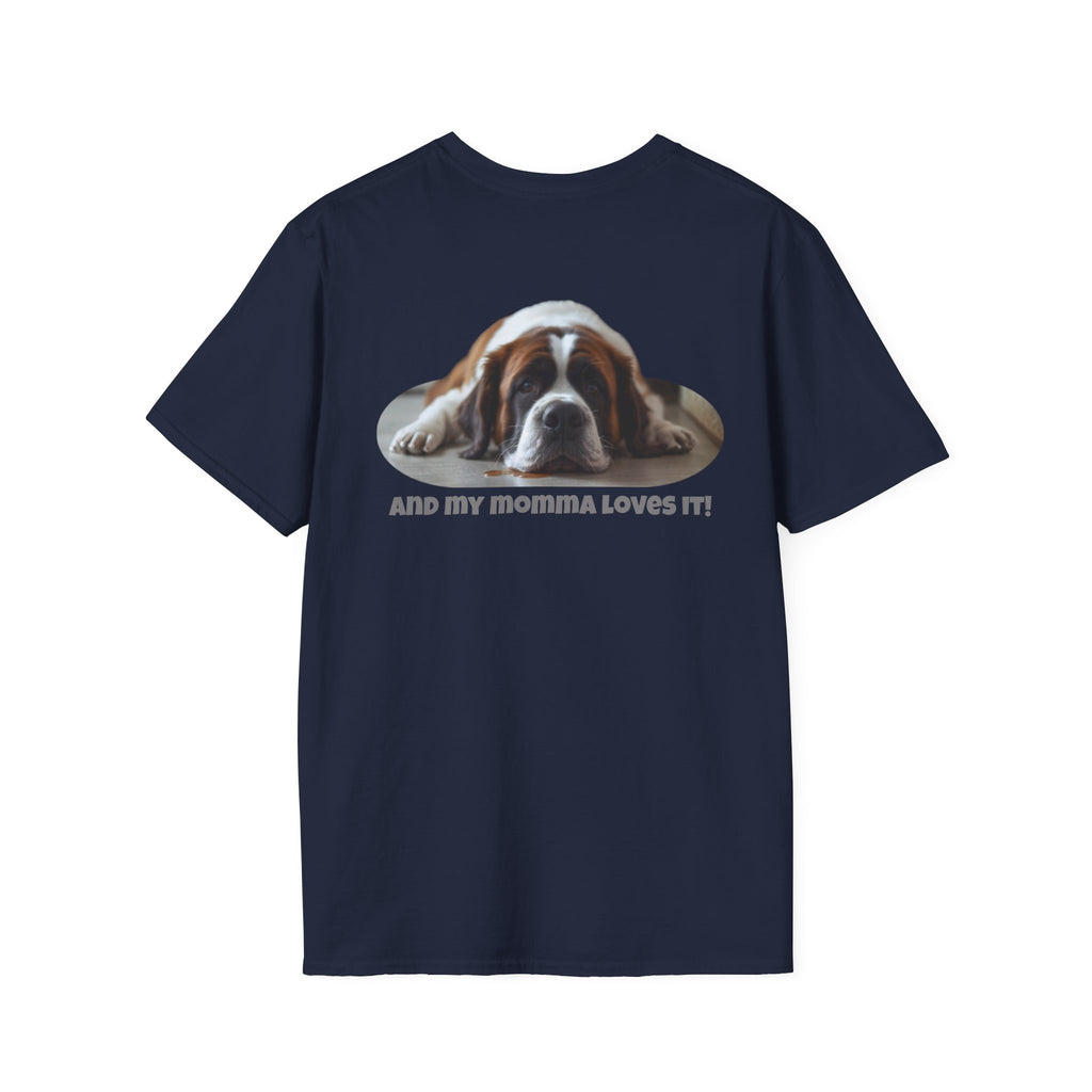 Saint Bernard This Is My Happy Face T-Shirt | Dog Mom Tee