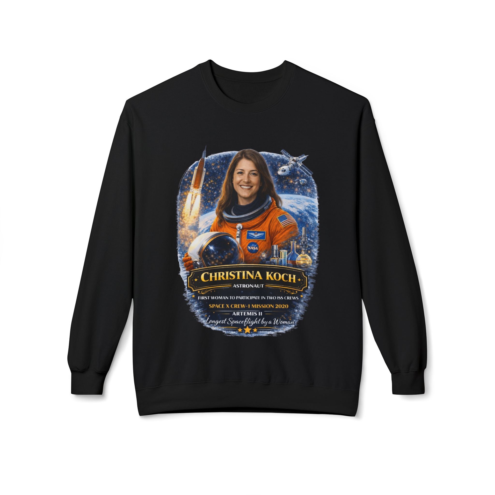 Christina Koch Astronaut Sweatshirt Scientist Tribute Pullover