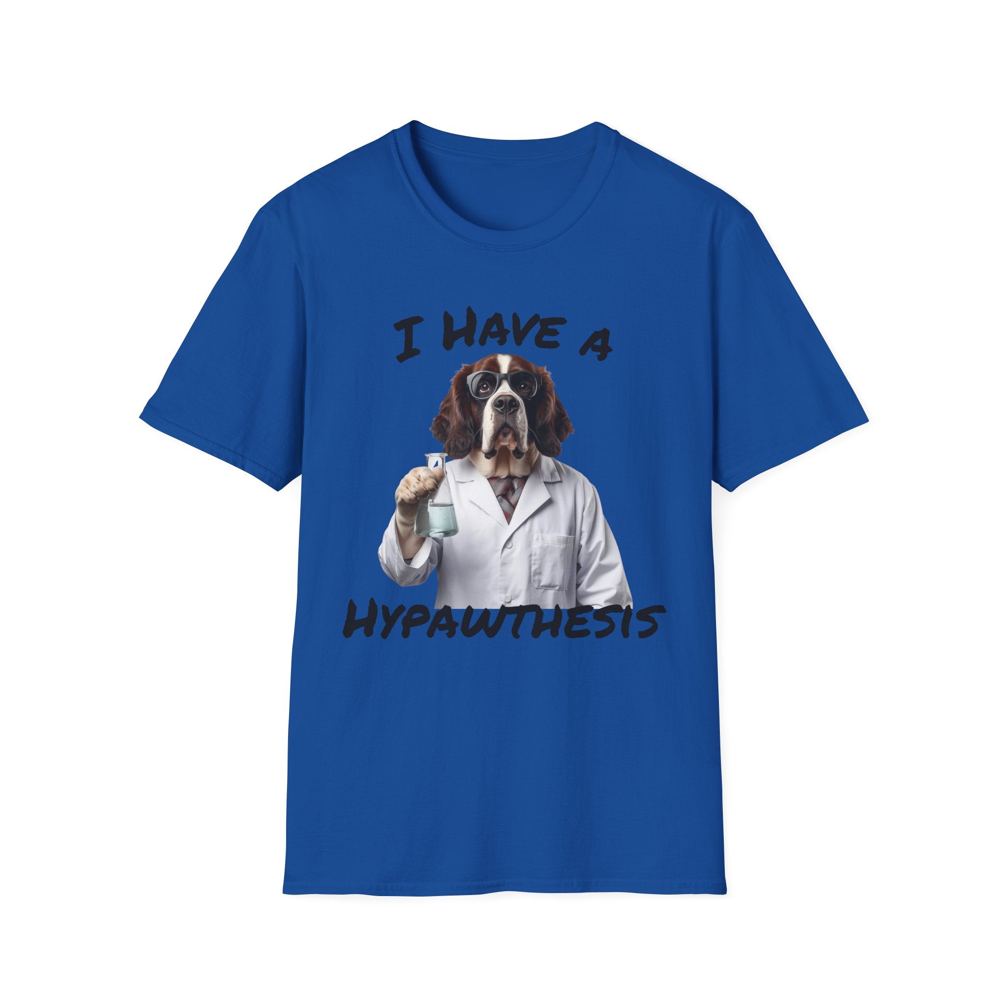 Dog Scientist "I Have a Hypawthesis" T-Shirt-St. Bernard