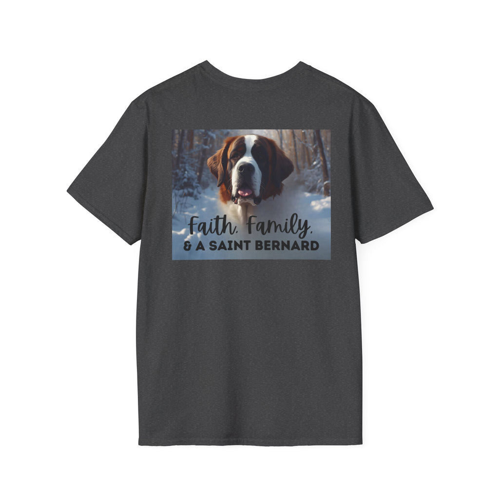 Faith Family and A Saint Bernard T-Shirt | Saint Bernard Dog Shirt