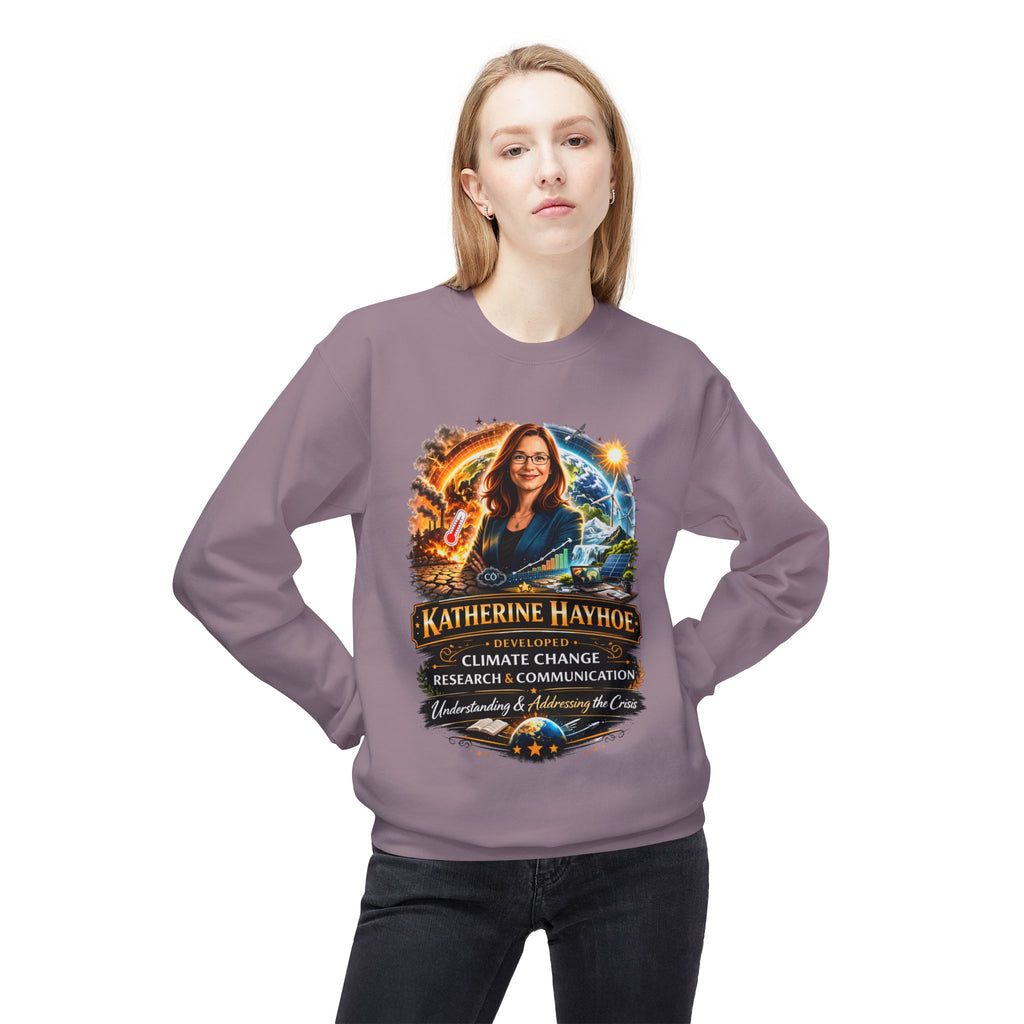 Katherine Hayhoe Climate Scientist Crewneck Sweatshirt Scientist Tribute Pullover