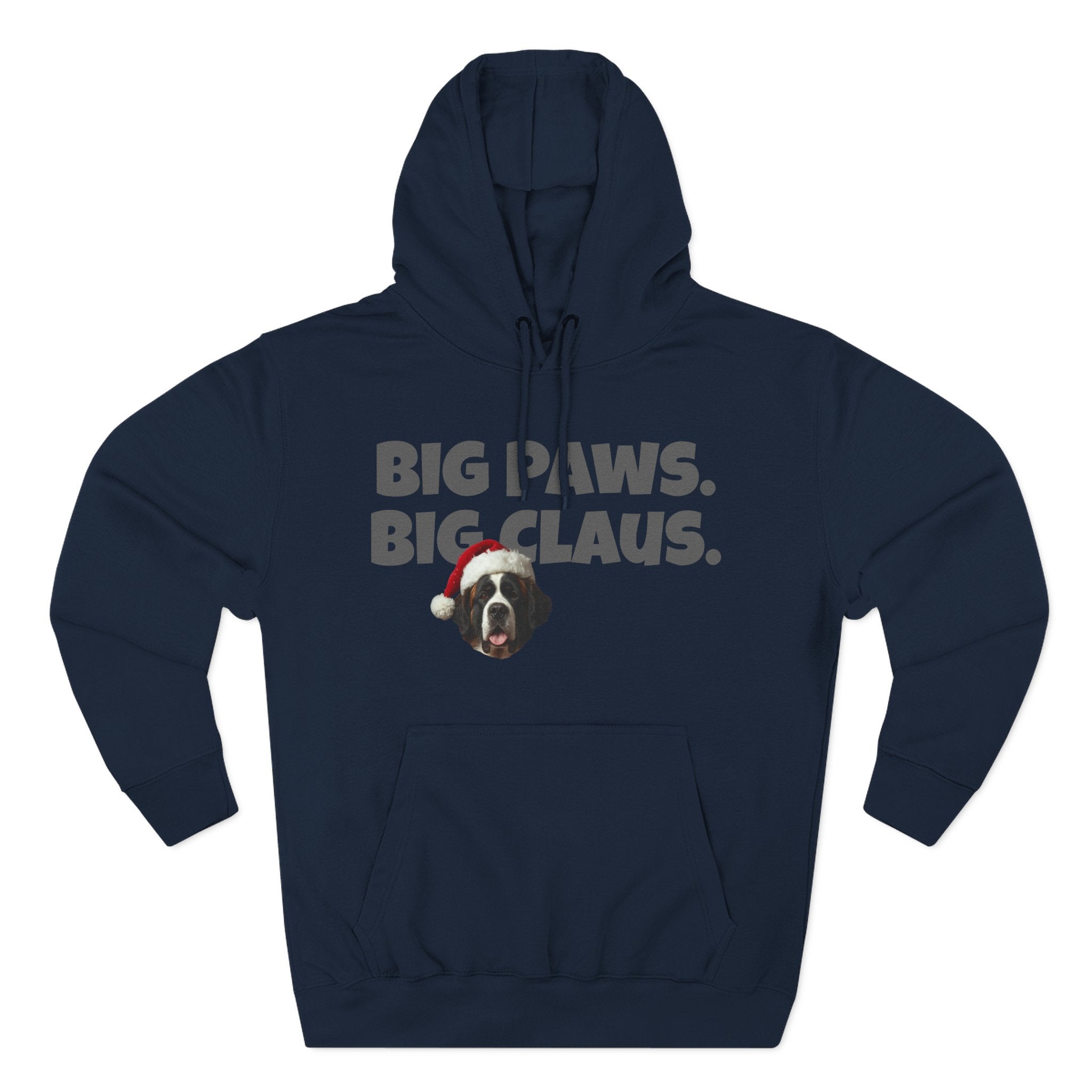 Big Paws, Big Claus St. Bernard Christmas Hoodie