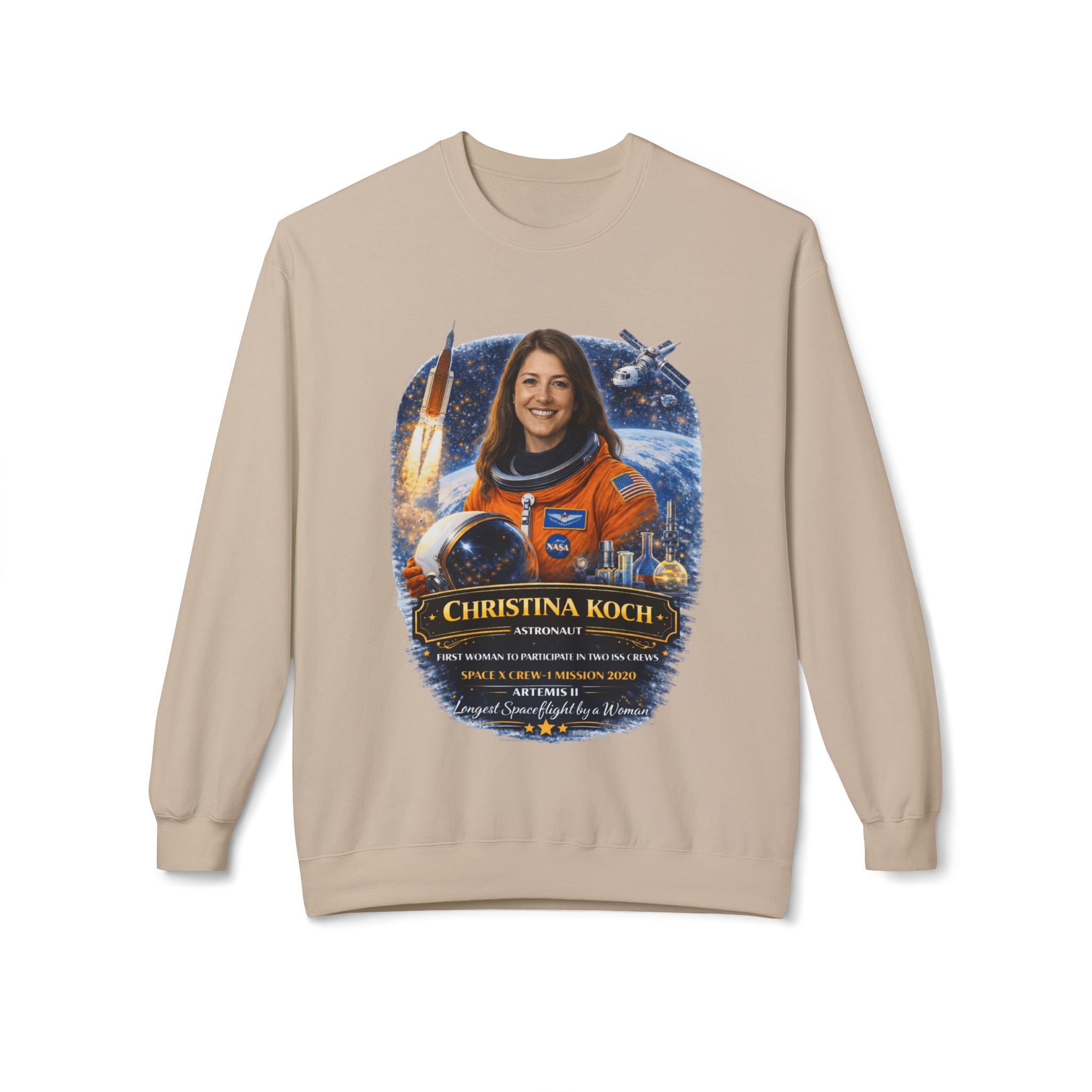 Christina Koch Astronaut Sweatshirt Scientist Tribute Pullover