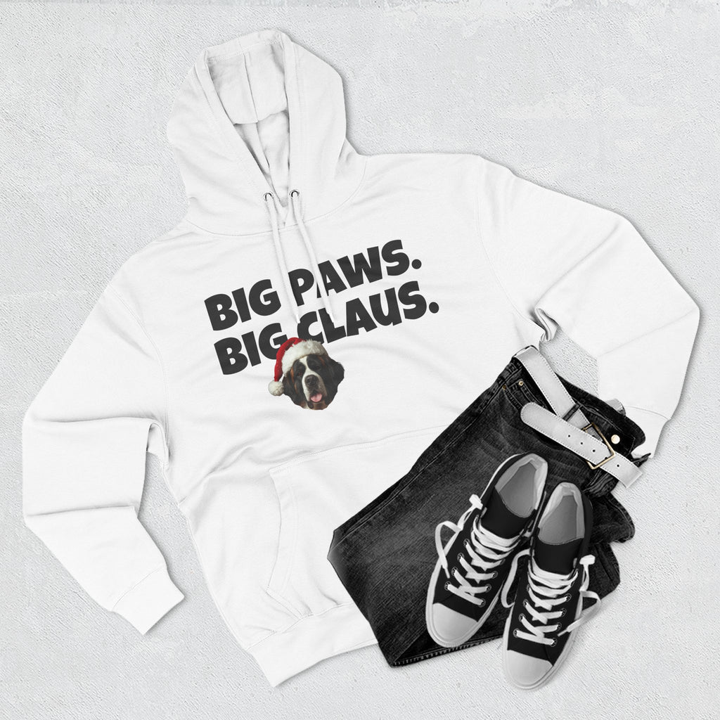 Big Paws, Big Claus St. Bernard Christmas Hoodie