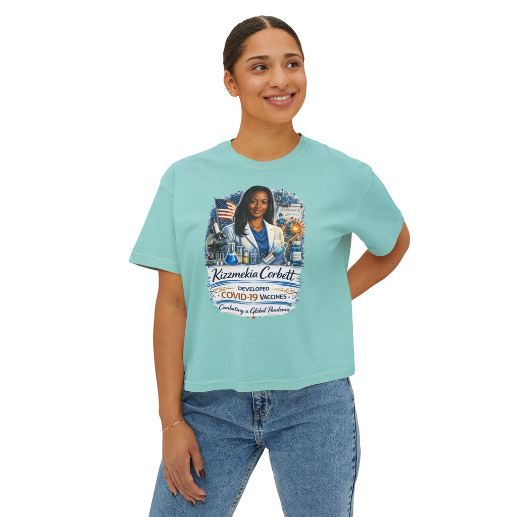 Kizzmekia Corbett Immunologist Tribute Boxy Graphic Tee