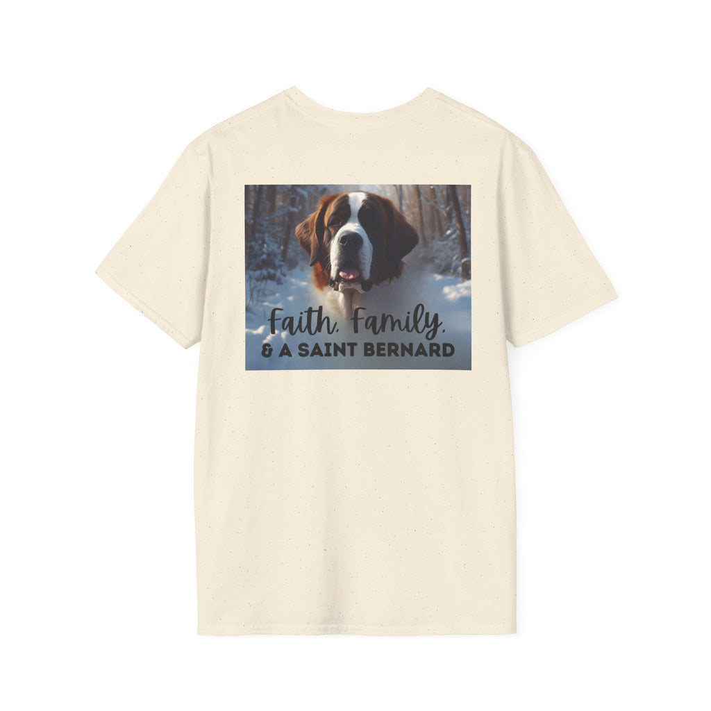 Faith Family and A Saint Bernard T-Shirt | Saint Bernard Dog Shirt