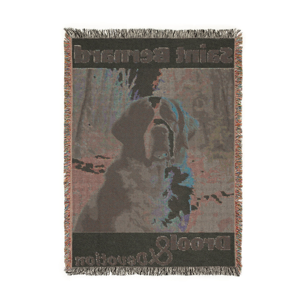 Saint Bernard Dog Woven Blanket | Drool & Devotion tapestry throw