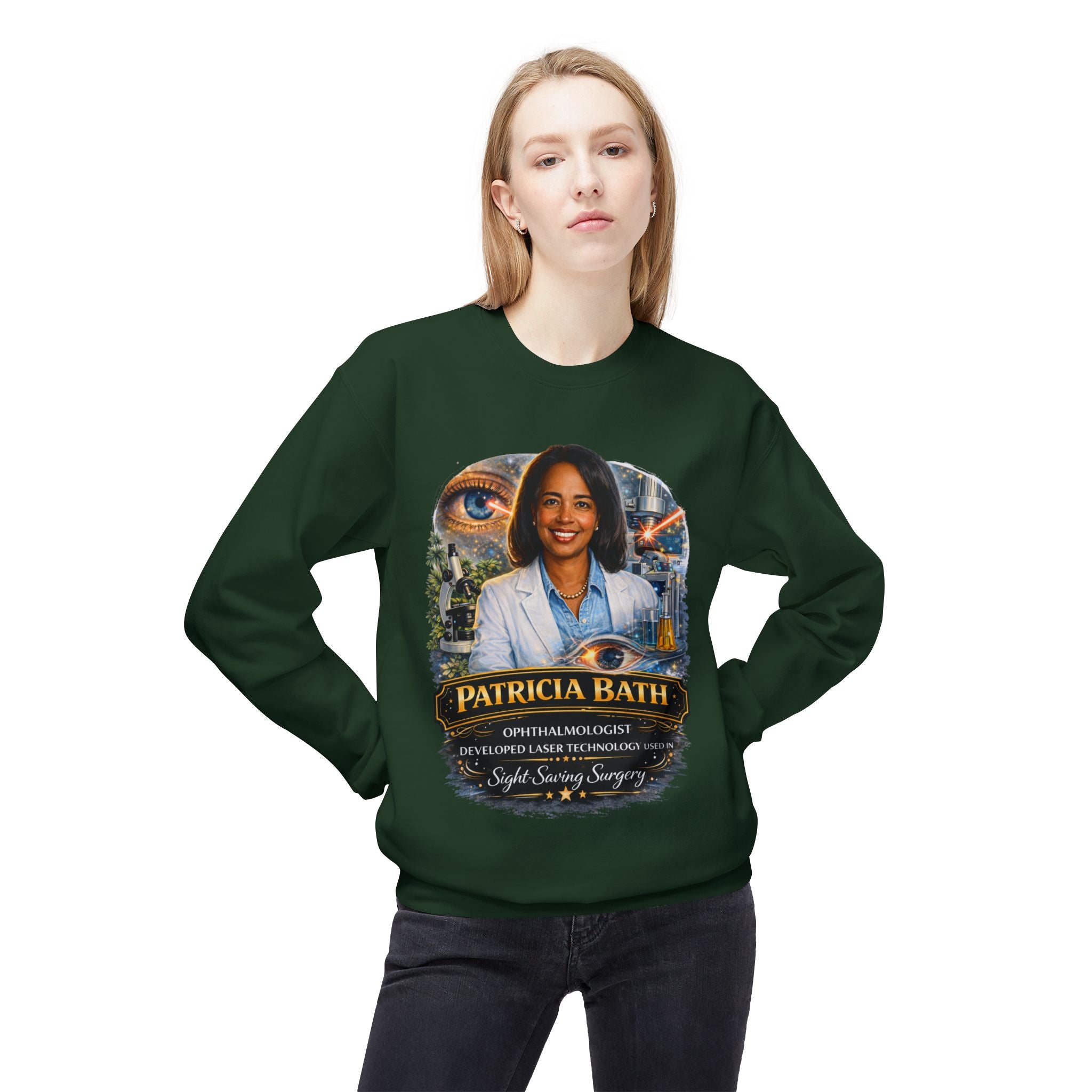 Patricia Bath Ophthalmologist Tribute Crewneck Sweatshirt